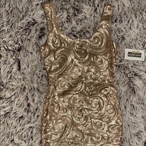 Gold embroidered dress
